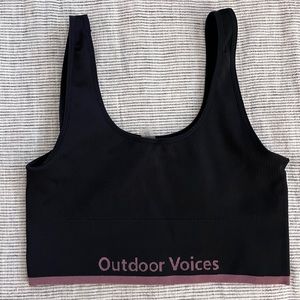 Outdoor Voices Seamless Rib Sports Bra (L)
